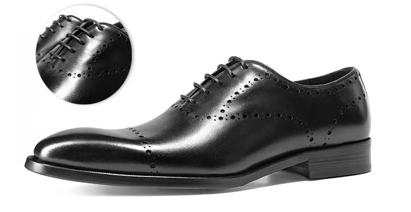 Cowhide British Style Brock Oxford Shoes Men