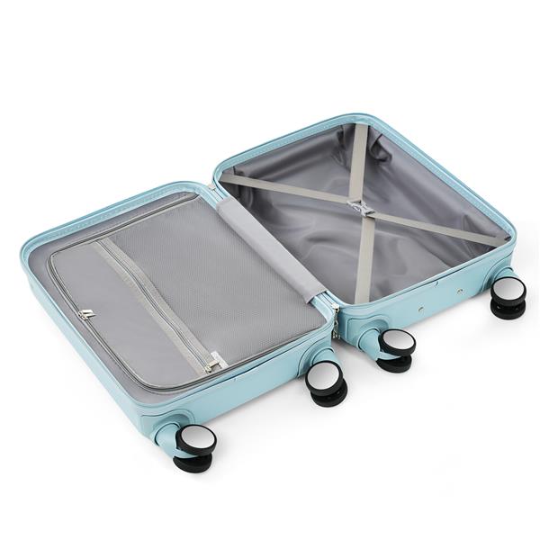 Front Opening 20 Inch Carry On Luggage With Expandable Travel Bag Set