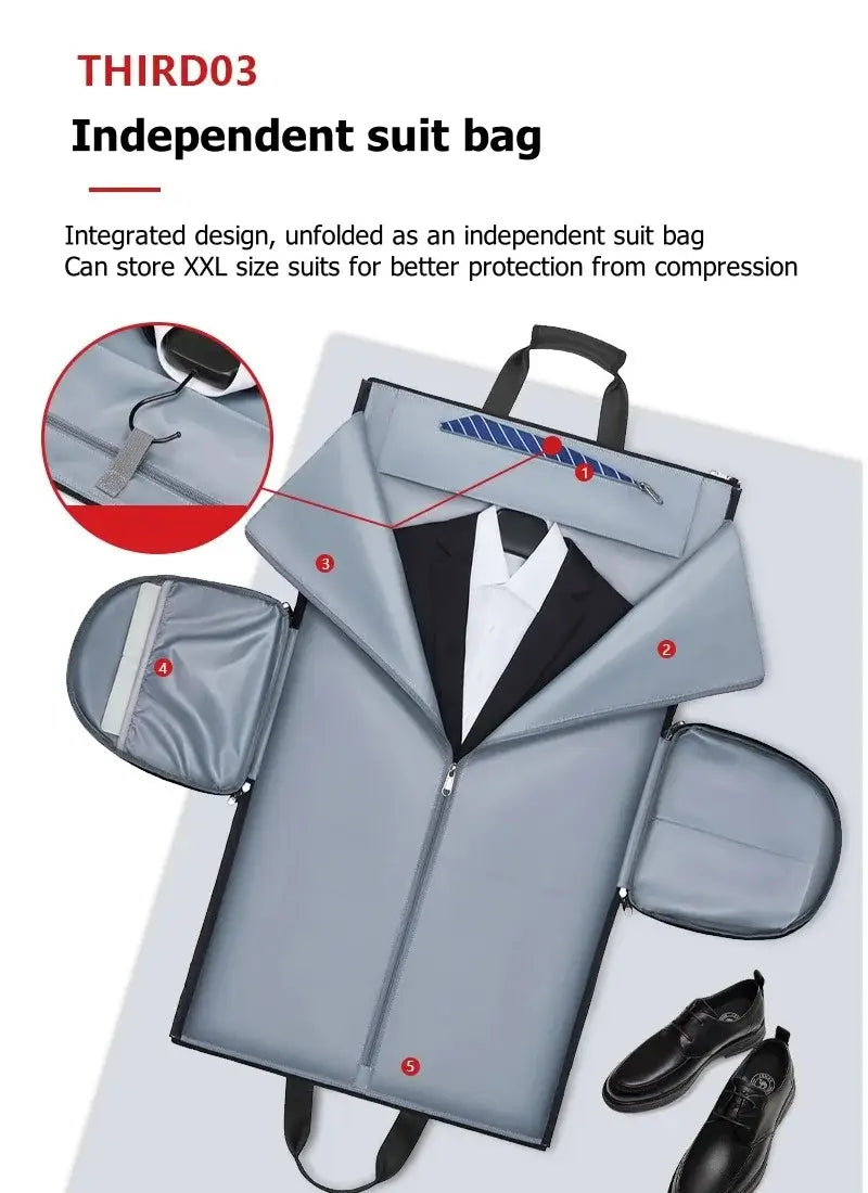 High Quality Waterproof Suit Bag For Men Large Capacity Travel Bag With Shoe Compartment Dry And Wet Separation Travel