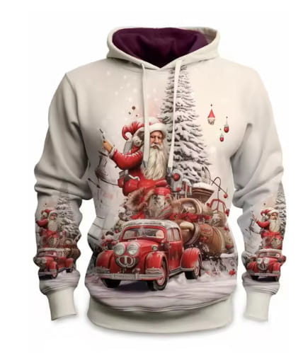 Santa Claus Men’s Pattern Hoodie