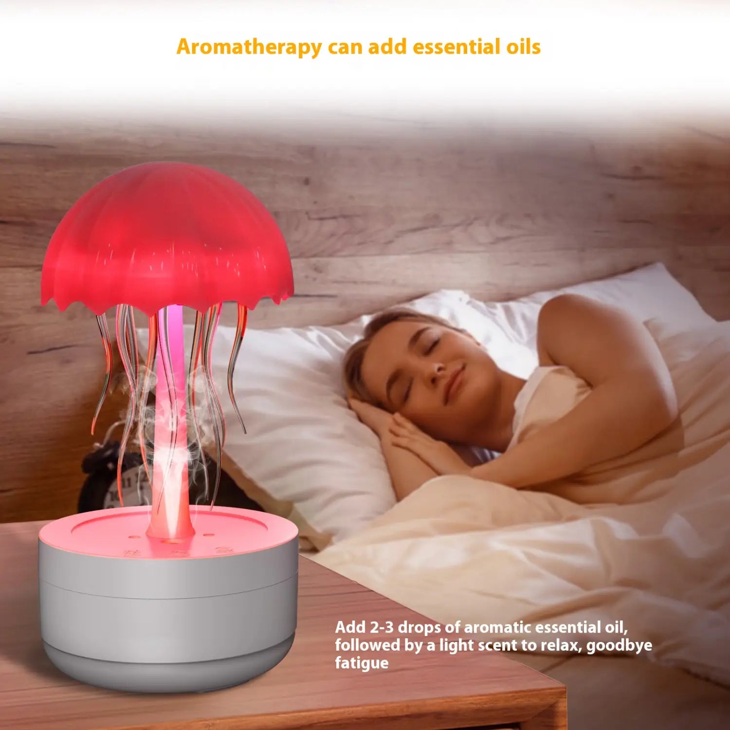 Essential Oil Diffuser Jellyfish Humidifier Fragrance Diffuser Colorful Night Light Heavy Fog Home Bedroom Office Air