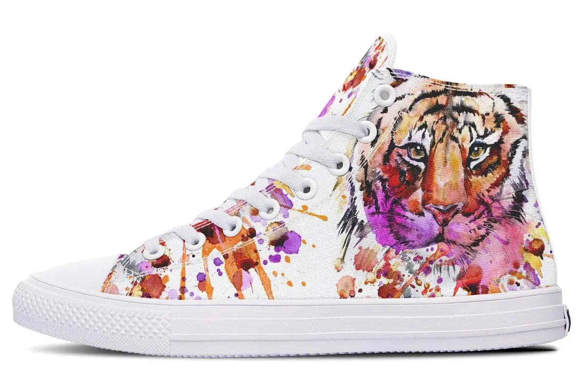 Printed Couple High-top Canvas Shoes