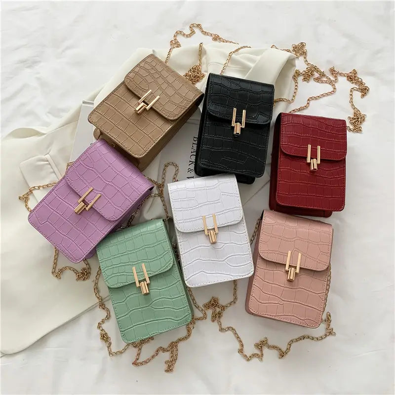 Pattern Fashion Women’s Bag High-quality Texture Shoulder Bag Mobile Phone Bag PU Buckle Crossbody Bags For Women
