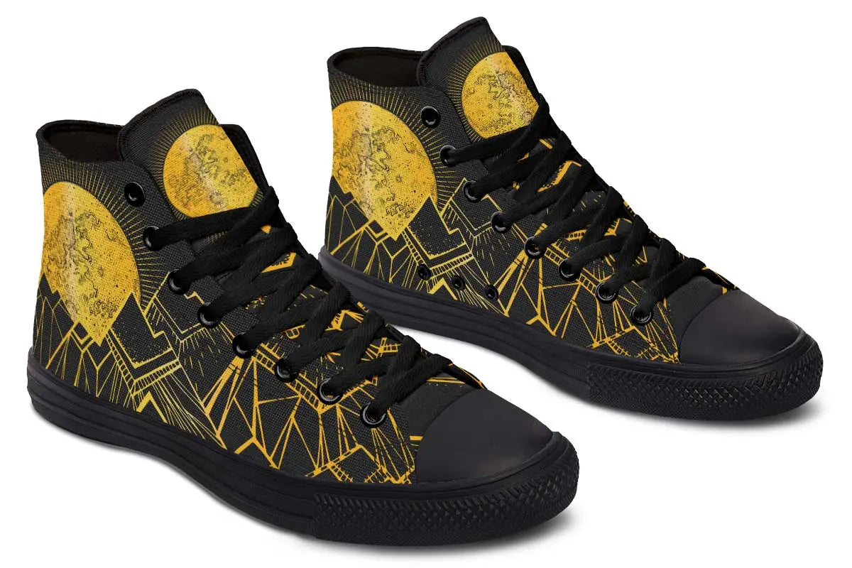 Printed Couple High-top Canvas Shoes