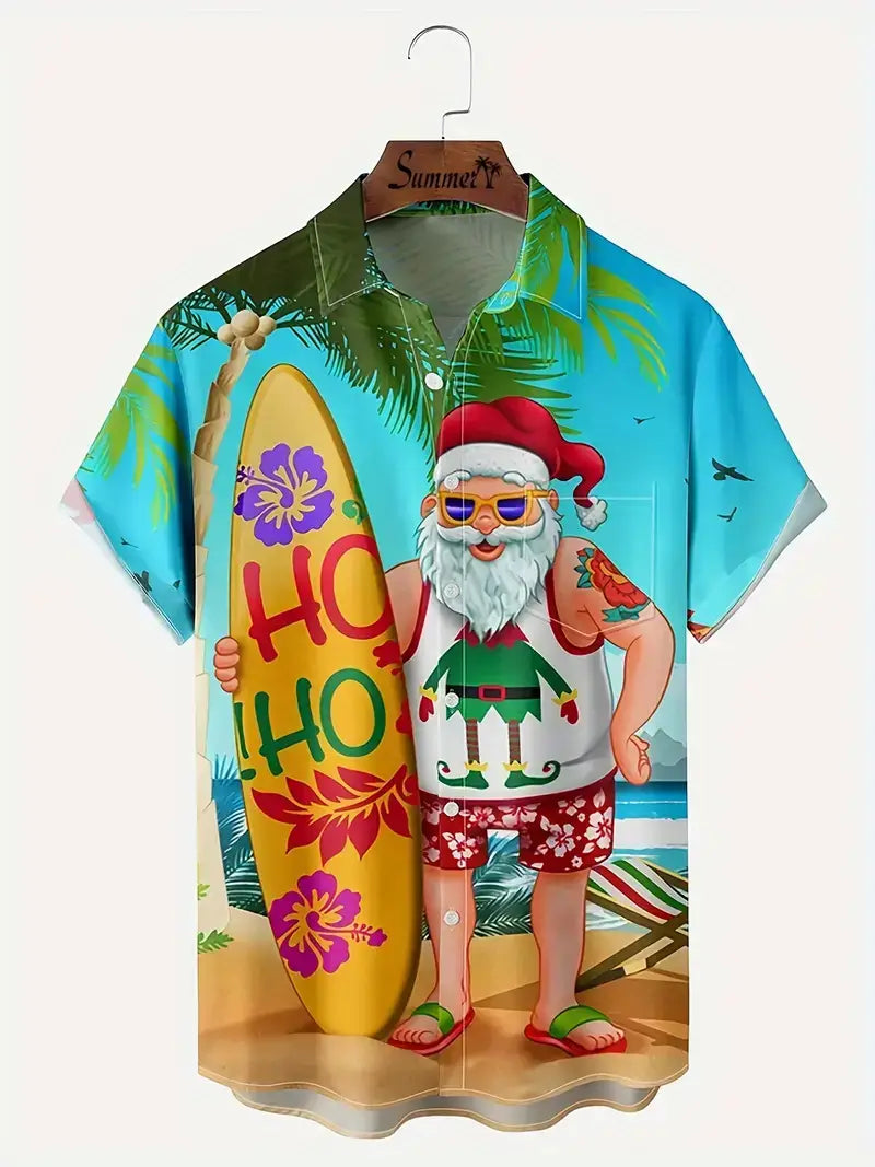 European And American Christmas Plus Size Men’s 3D Shirt