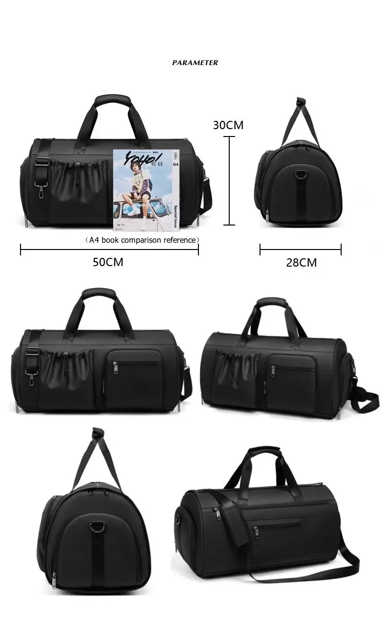 High Quality Waterproof Suit Bag For Men Large Capacity Travel Bag With Shoe Compartment Dry And Wet Separation Travel