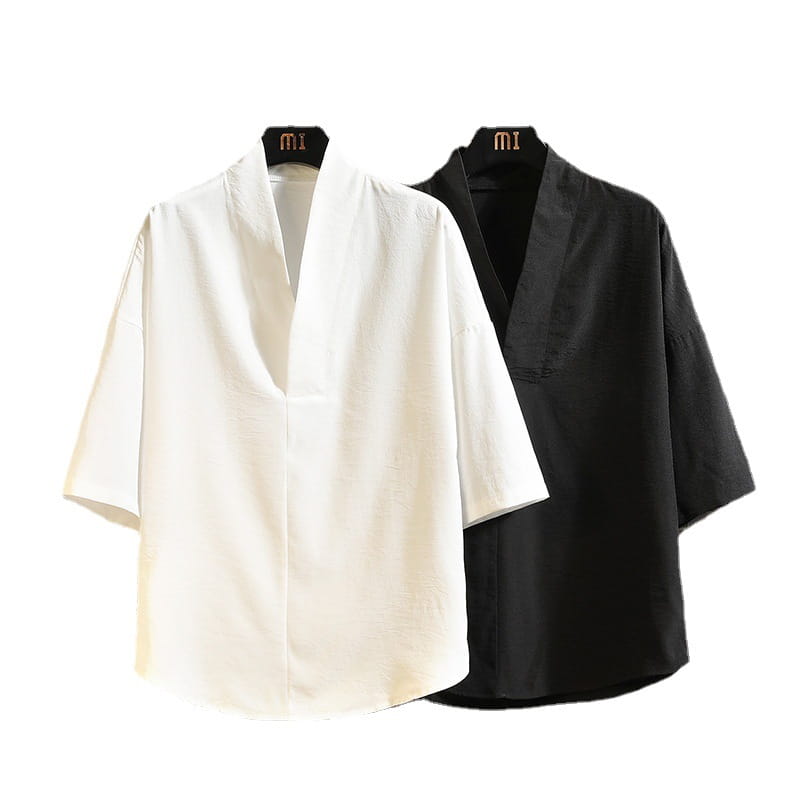 Fashion Personality Men’s Three-quarter Sleeve Top