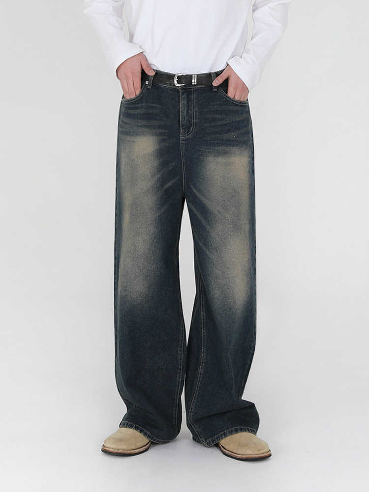 Retro Washed Jeans Men’s Autumn