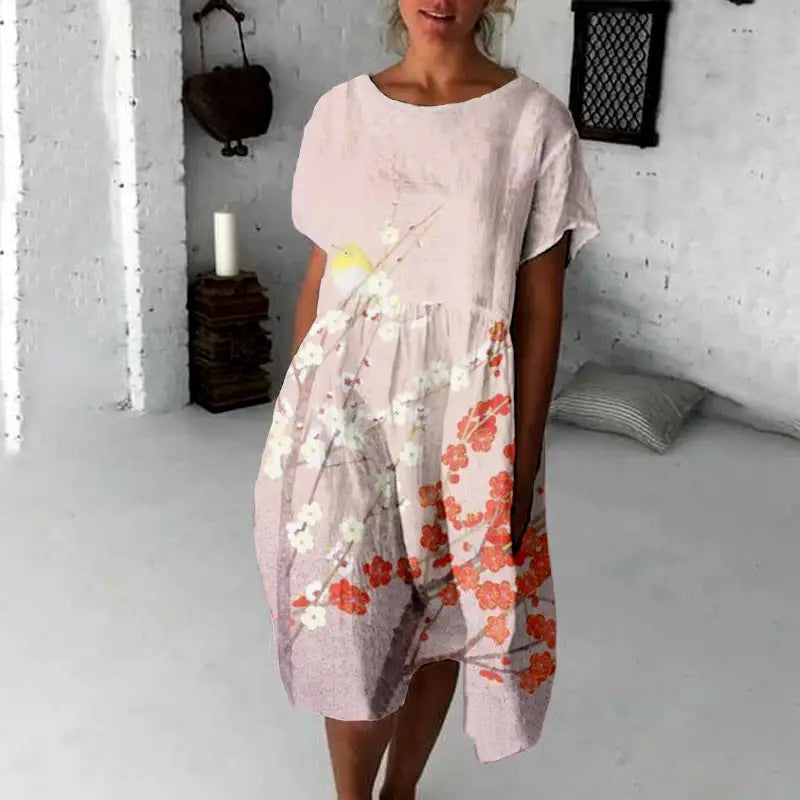 Fashion 3D Printing Plus Size Dress Women - BJ14124 / S