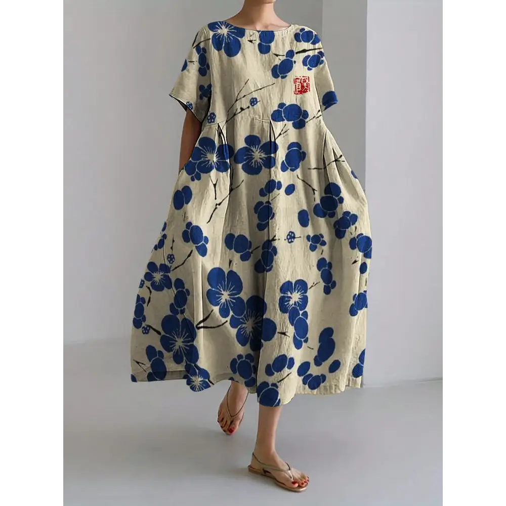 Fashion 3D Printing Plus Size Dress Women - BJ14128 / S