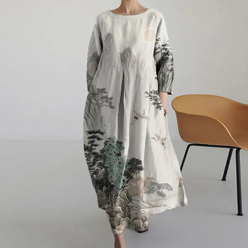 Fashion 3D Printing Plus Size Dress Women - BJ14302 / S