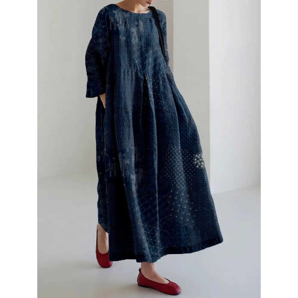 Fashion 3D Printing Plus Size Dress Women - BJ14304 / S