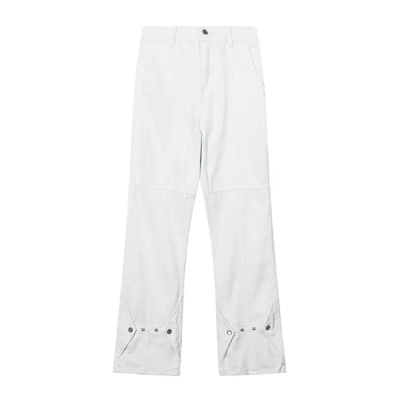 Fashion American Trousers Breasted Jeans Men - White / S