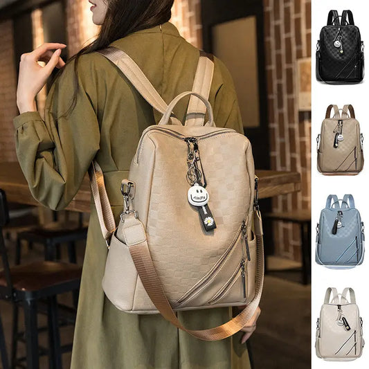 Fashion Checkerboard Backpack Casual Shoulder Bag All-match Shopping Travel Bags For Women Beyond Trends Hub