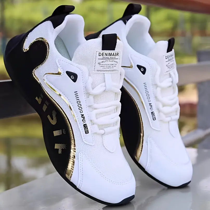 Fashion Colorblock Lace-up Sneakers For Men Breathable Low-top Dad Shoes Running Walking Sports Shoes Beyond Trends Hub