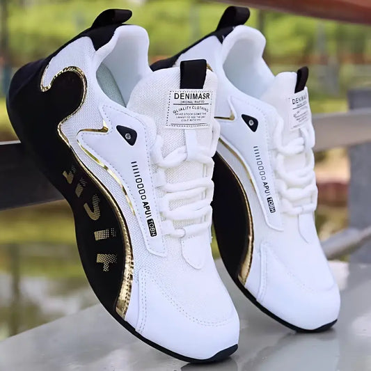 Fashion Colorblock Lace-up Sneakers For Men Breathable Low-top Dad Shoes Running Walking Sports Shoes Beyond Trends Hub