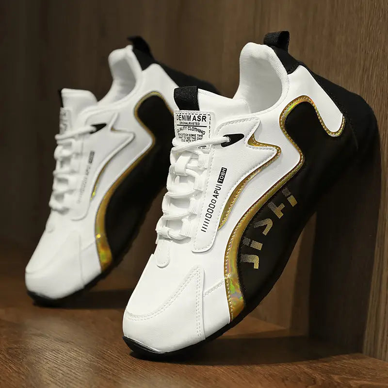 Fashion Colorblock Lace-up Sneakers For Men Breathable Low-top Dad Shoes Running Walking Sports Shoes Beyond Trends Hub