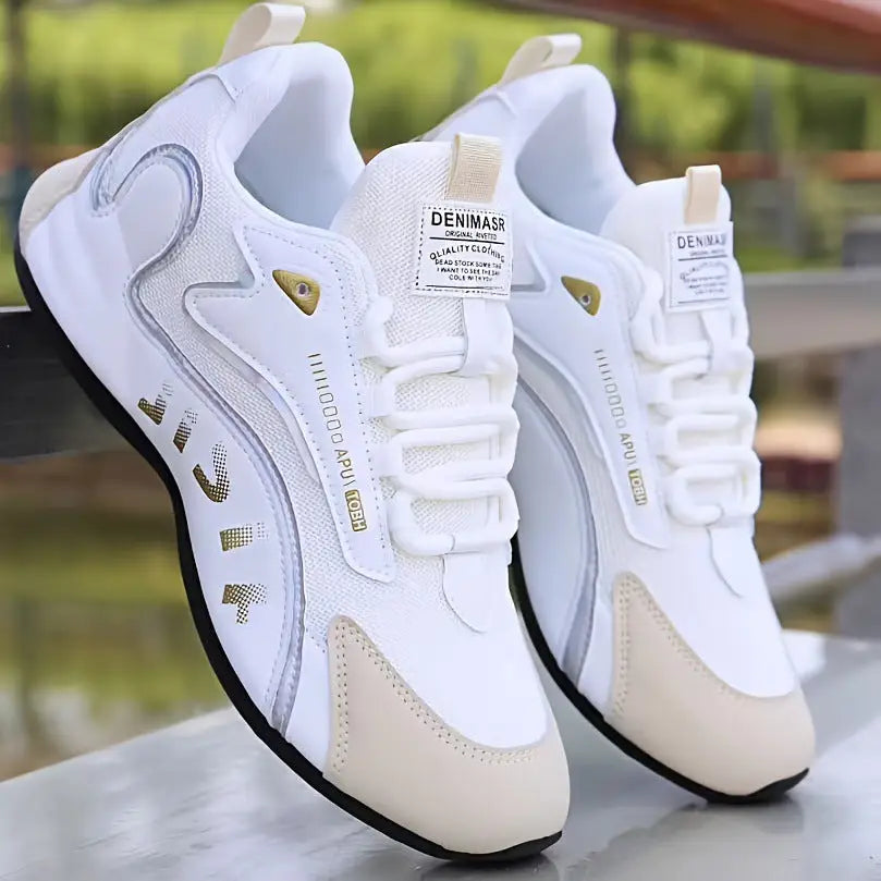 Fashion Colorblock Lace-up Sneakers For Men Breathable Low-top Dad Shoes Running Walking Sports Shoes Beyond Trends Hub