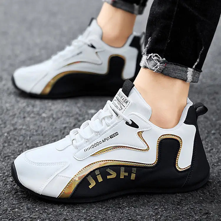 Fashion Colorblock Lace-up Sneakers For Men Breathable Low-top Dad Shoes Running Walking Sports Shoes Beyond Trends Hub