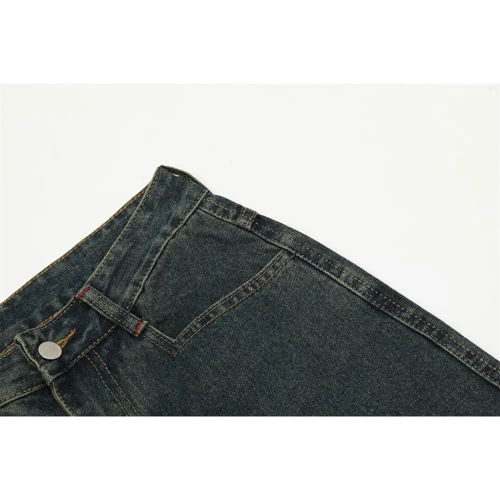 Fashion Denim Cargo Pants Trousers Men