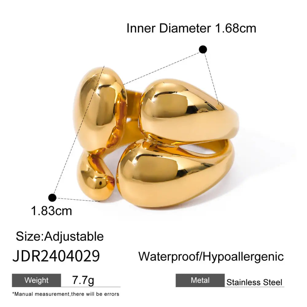Fashion Double Layer Rings Gold And Sliver Ring Stainless Steel Layered Metal Rings For Women Jewelry Beyond Trends Hub