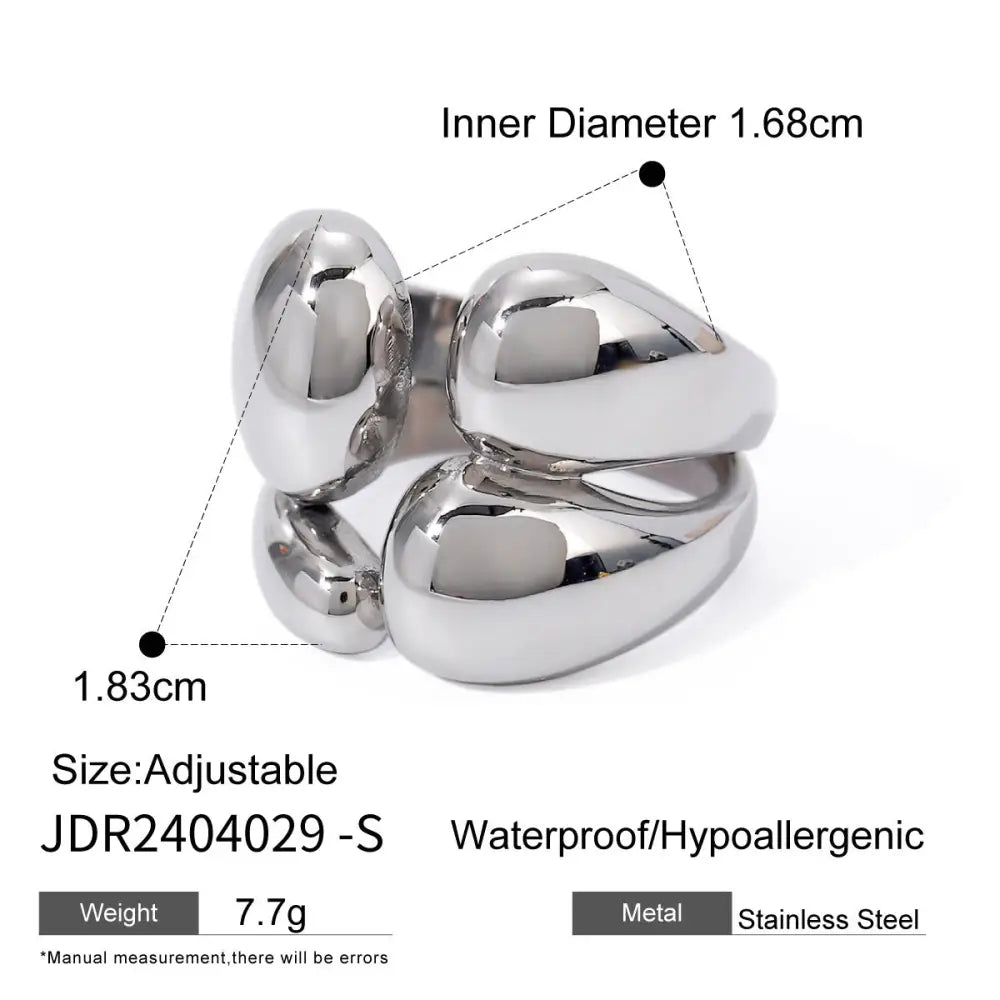 Fashion Double Layer Rings Gold And Sliver Ring Stainless Steel Layered Metal Rings For Women Jewelry Beyond Trends Hub