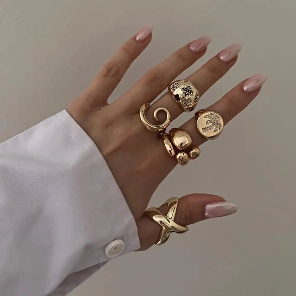 Fashion Double Layer Rings Gold And Sliver Ring Stainless Steel Layered Metal Rings For Women Jewelry Beyond Trends Hub