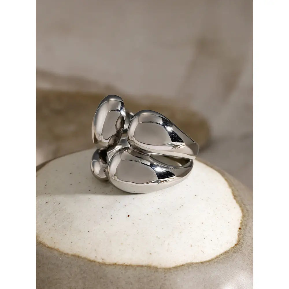 Fashion Double Layer Rings Gold And Sliver Ring Stainless Steel Layered Metal Rings For Women Jewelry Beyond Trends Hub