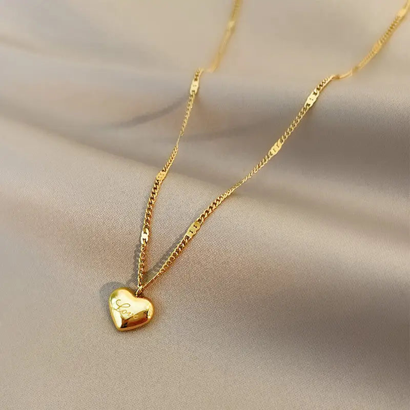 Fashion Jewelry Necklace For Women New Trend Vintage Simple Love Heart Pendant Elegant Party Jewelry Birthday Gifts Beyond Trends Hub