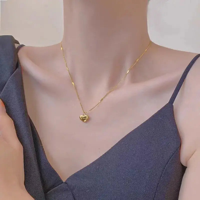 Fashion Jewelry Necklace For Women New Trend Vintage Simple Love Heart Pendant Elegant Party Jewelry Birthday Gifts Beyond Trends Hub