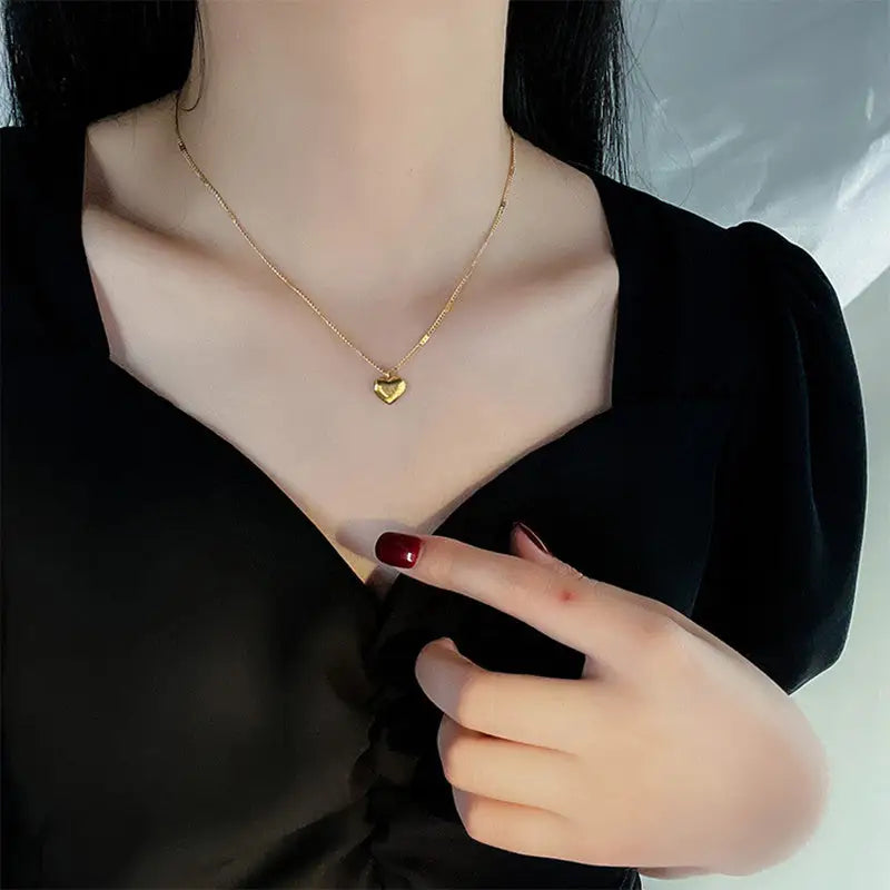Fashion Jewelry Necklace For Women New Trend Vintage Simple Love Heart Pendant Elegant Party Jewelry Birthday Gifts Beyond Trends Hub