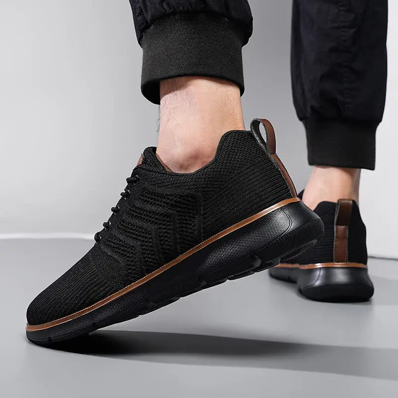 Fashion Lace-up Mesh Sneakers Casual  Flying Woven Walking Sports Shoes For Men Beyond Trends Hub