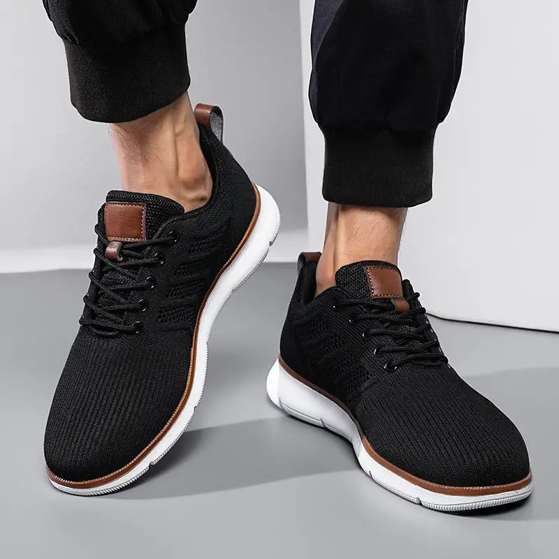 Fashion Lace-up Mesh Sneakers Casual  Flying Woven Walking Sports Shoes For Men Beyond Trends Hub