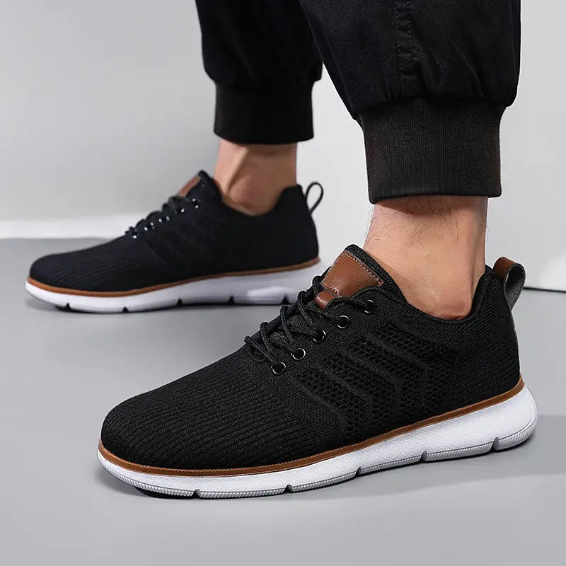 Fashion Lace-up Mesh Sneakers Casual  Flying Woven Walking Sports Shoes For Men Beyond Trends Hub