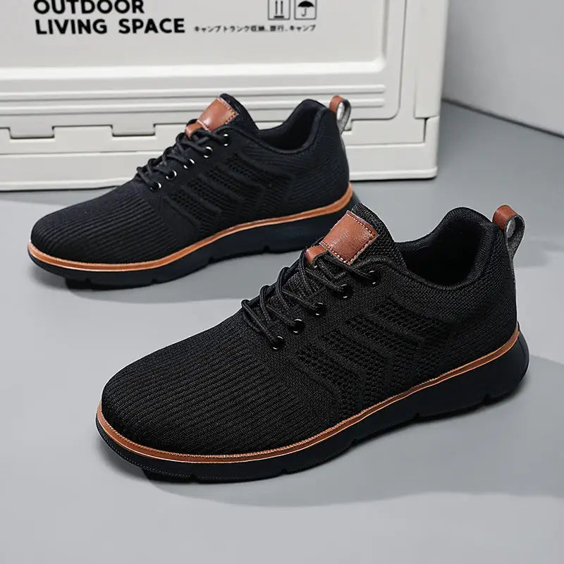 Fashion Lace-up Mesh Sneakers Casual  Flying Woven Walking Sports Shoes For Men Beyond Trends Hub