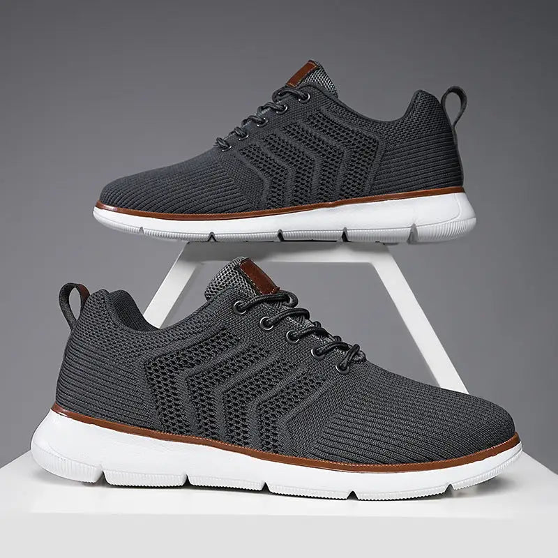 Fashion Lace-up Mesh Sneakers Casual  Flying Woven Walking Sports Shoes For Men Beyond Trends Hub