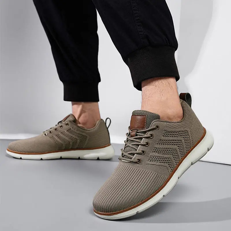 Fashion Lace-up Mesh Sneakers Casual  Flying Woven Walking Sports Shoes For Men Beyond Trends Hub
