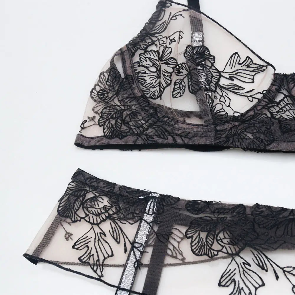 Fashion Ladies Embroidered Polyester Underwear Set Beyond Trends Hub