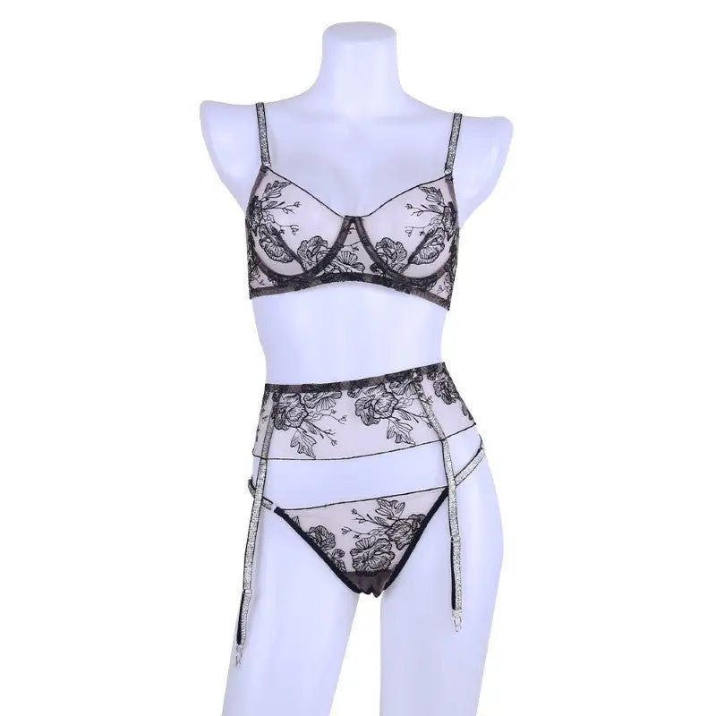 Fashion Ladies Embroidered Polyester Underwear Set Beyond Trends Hub