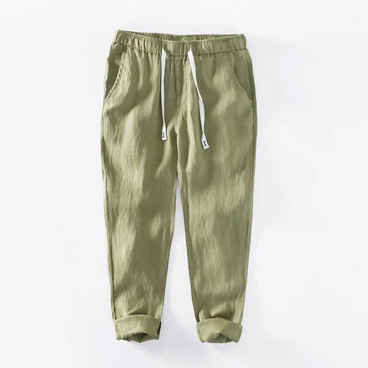 Fashion Linen Leisure Trousers Men