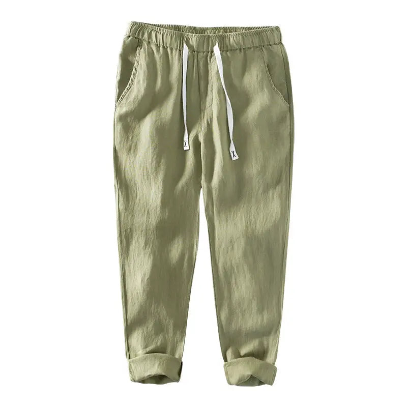 Fashion Linen Leisure Trousers Men