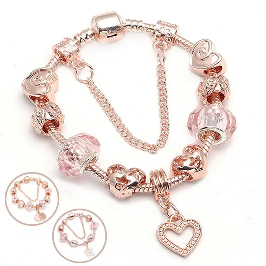Fashion Love Geometric Rose Gold Bracelet Women's Jewelry Beyond Trends Hub
