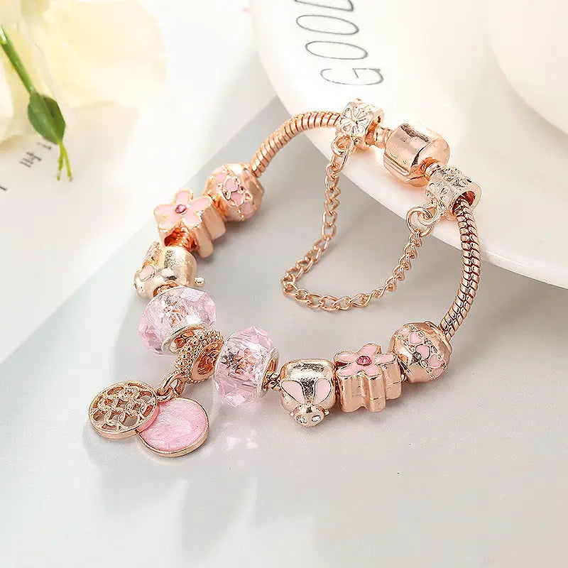 Fashion Love Geometric Rose Gold Bracelet Women's Jewelry Beyond Trends Hub