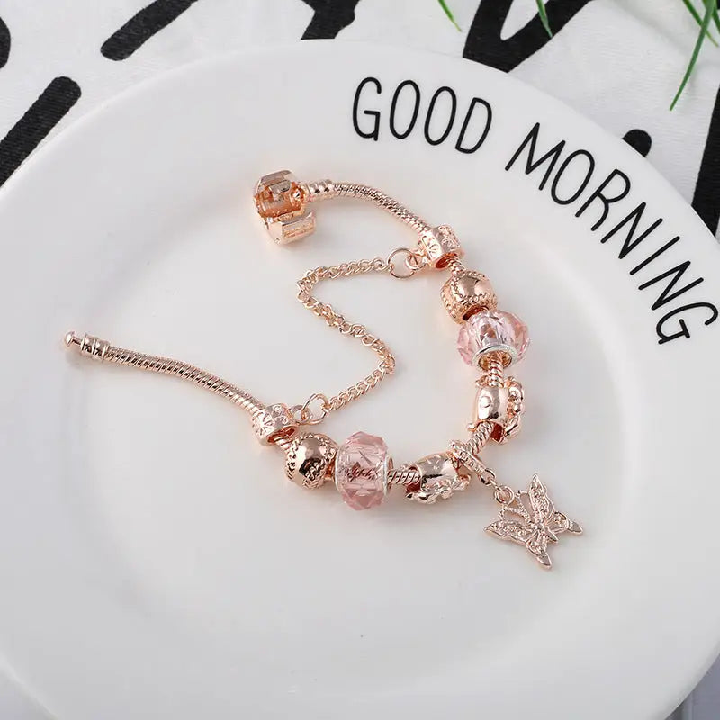 Fashion Love Geometric Rose Gold Bracelet Women's Jewelry Beyond Trends Hub