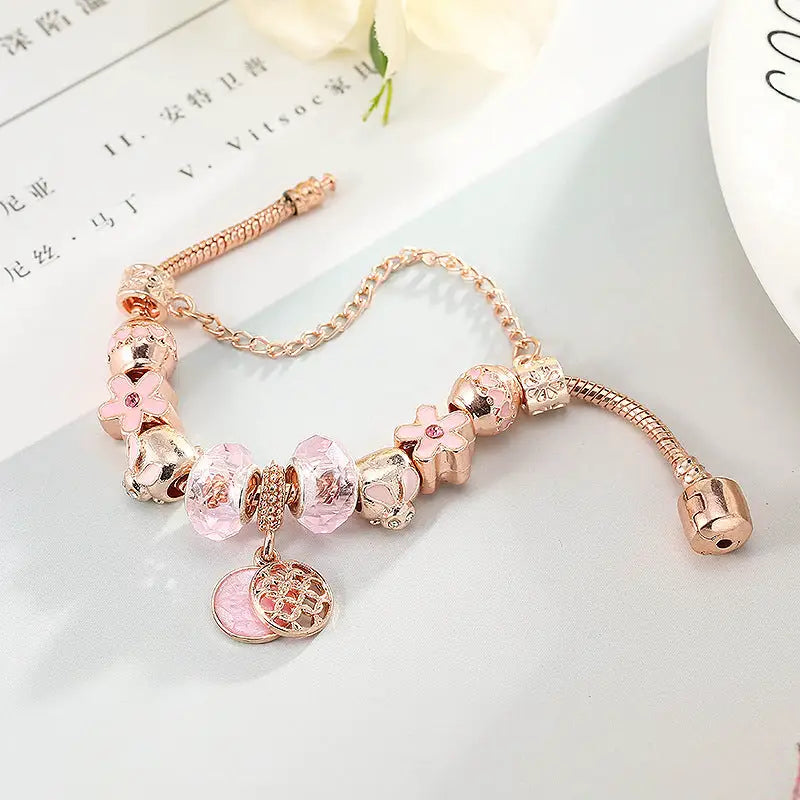 Fashion Love Geometric Rose Gold Bracelet Women's Jewelry Beyond Trends Hub