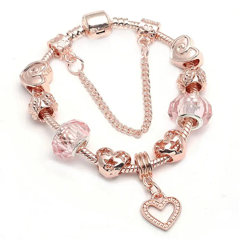 Fashion Love Geometric Rose Gold Bracelet Women's Jewelry Beyond Trends Hub