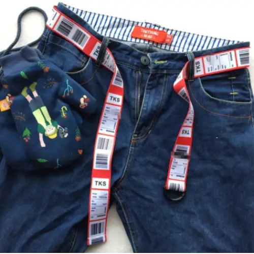 Fashion Men Women Pin Bicyclic Buckle Belts Letters Digital Printed Preppy Style Casual Knitted Strap Waistband Belt Jeans Belts - Beyond Trends Hub 