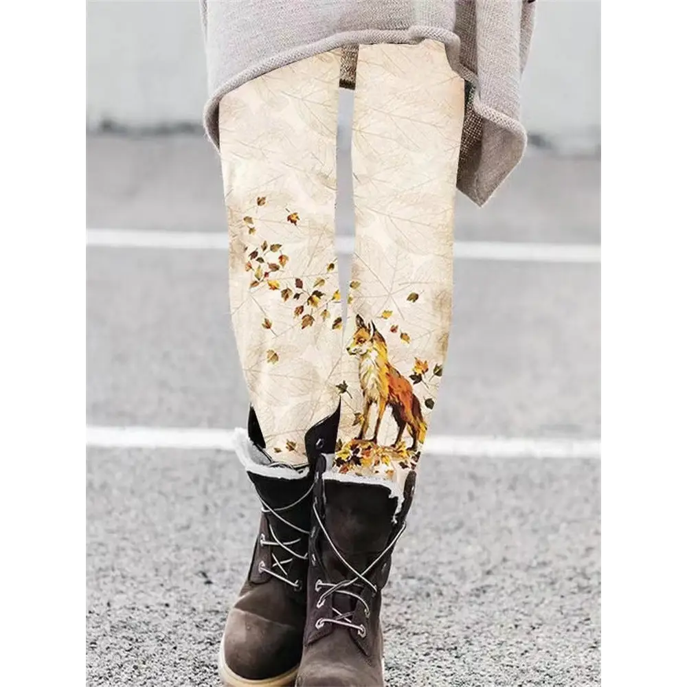 Fashion Pattern Elastic Leggings Trendy Women Beyond Trends Hub