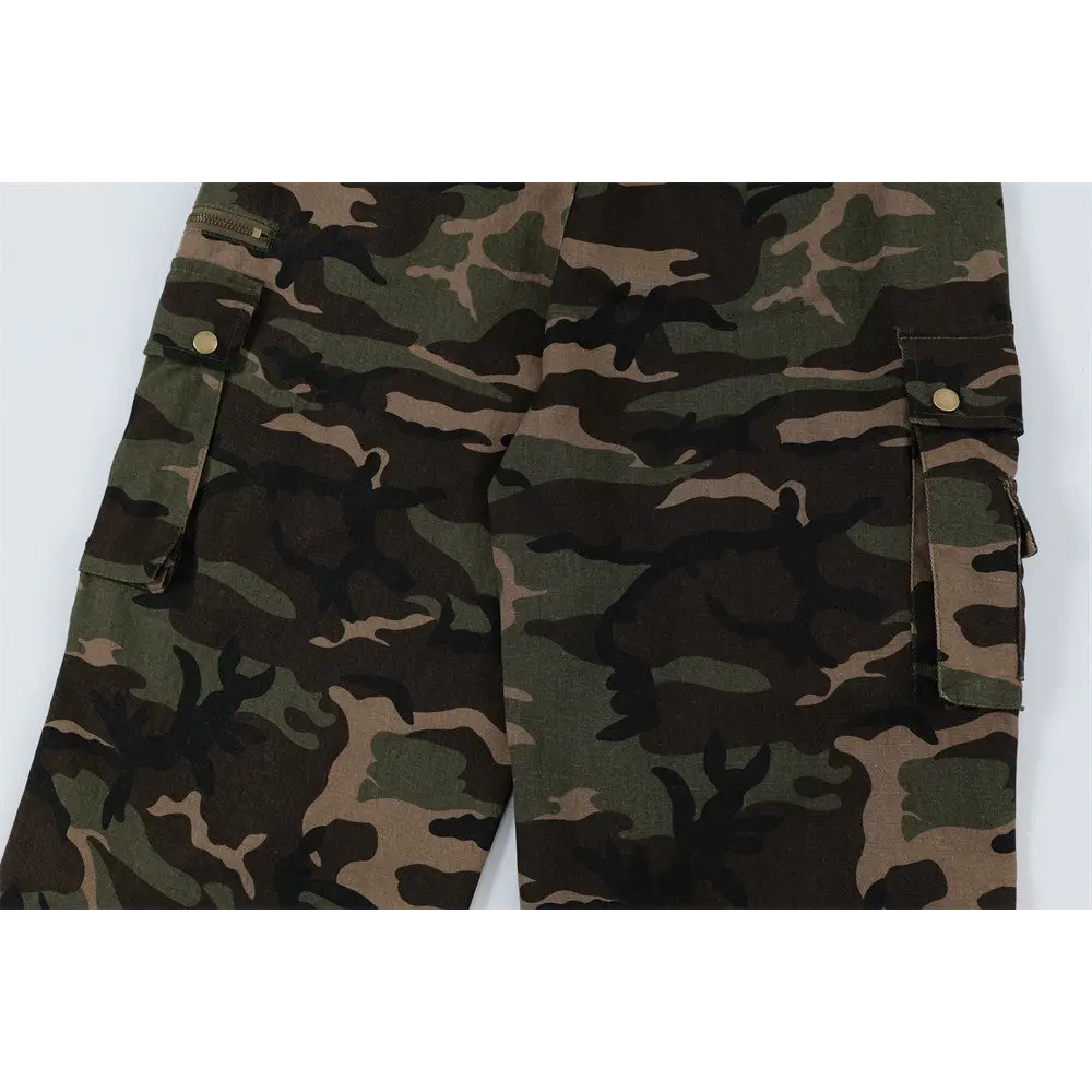 Fashion Personality Camouflage Workwear Trousers Men