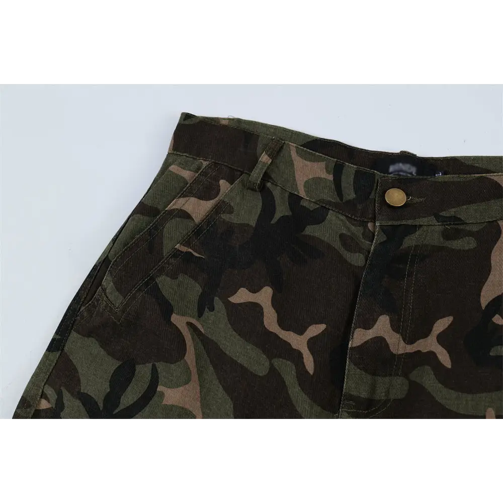 Fashion Personality Camouflage Workwear Trousers Men